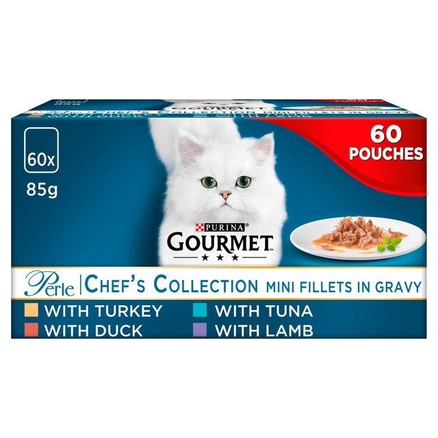 Gourmet Perle Cat Food Chefs Collection Mixed, 60 x 85g