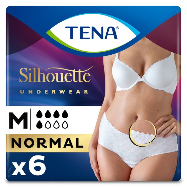 Tena Lady Silhouette Incontinence Pants Normal Medium, 6 per Pack