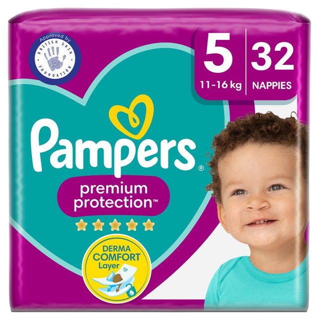 Pampers Active Fit Nappies, Size 5, 11-16kg, Essential Pack