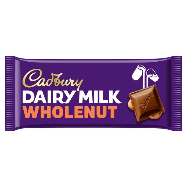 Cadbury Dairy Milk Whole Nut Chocolate Bar, 180g