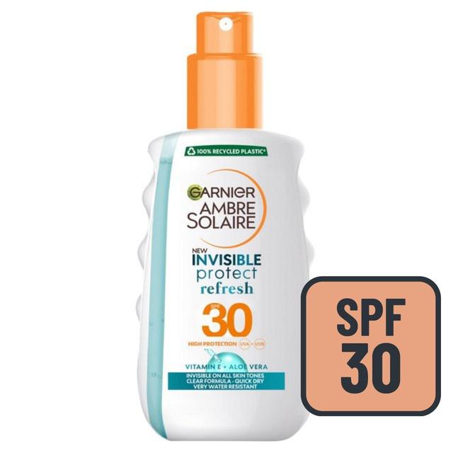 Garnier Ambre Solaire Invisible Protect SPF 30 Refresh Sun Cream Spray, 200ml