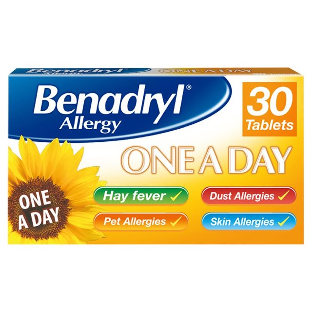 Benadryl One A Day Allergy Relief Tablets, 30 Per Pack