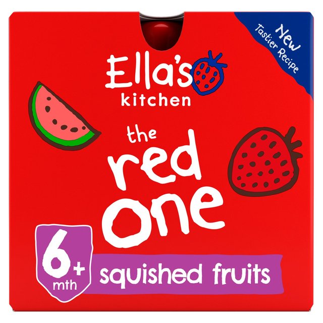Ella’s Kitchen The Red One Smoothie Baby Food Pouch 6+ Months, 5 x 90g