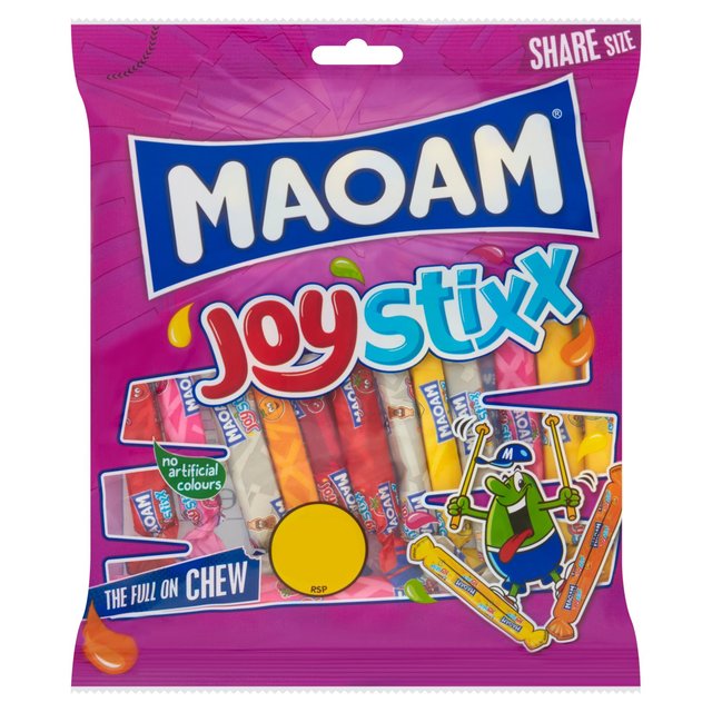Maoam Joystixx Chewy Wrapped Sweets Sharing Bag, 140g