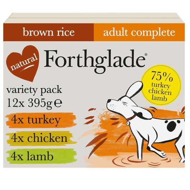Forthglade Complete Adult Multicase, Turkey, Lamb & Chicken, Wet Dog Food, 12 x 395g