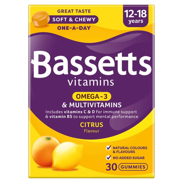 Bassetts Citrus Omega 3 & Multivitamins 12-18ys, 12-18 Years