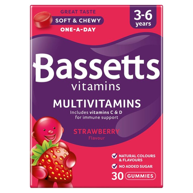 Bassetts Strawberry Multivitamins 3-6 Years