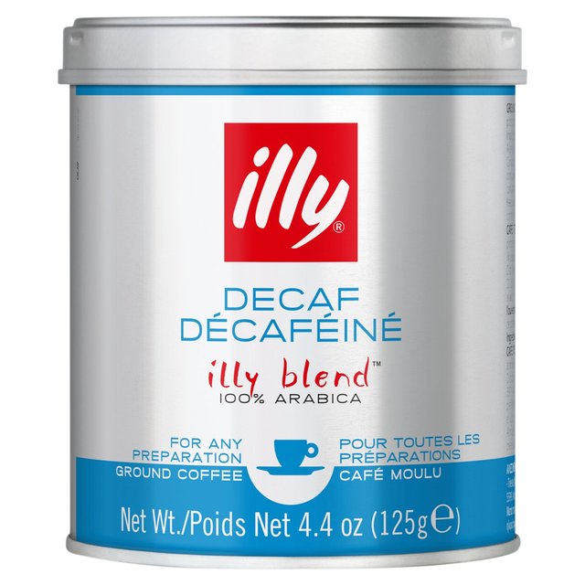 Illy Ground Decaf Coffee, 125g