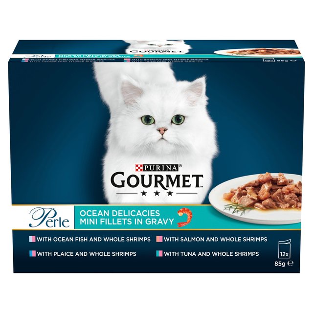 Gourmet Perle Cat Food Pouches Ocean Delicacies, 12 x 85g