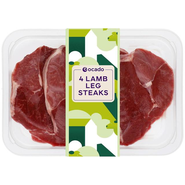 Ocado 4 Lamb Leg Steaks, 450g