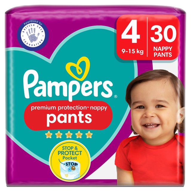 Pampers Active Fit Nappy Pants, Size 4, 9-15kg, Essential Pack
