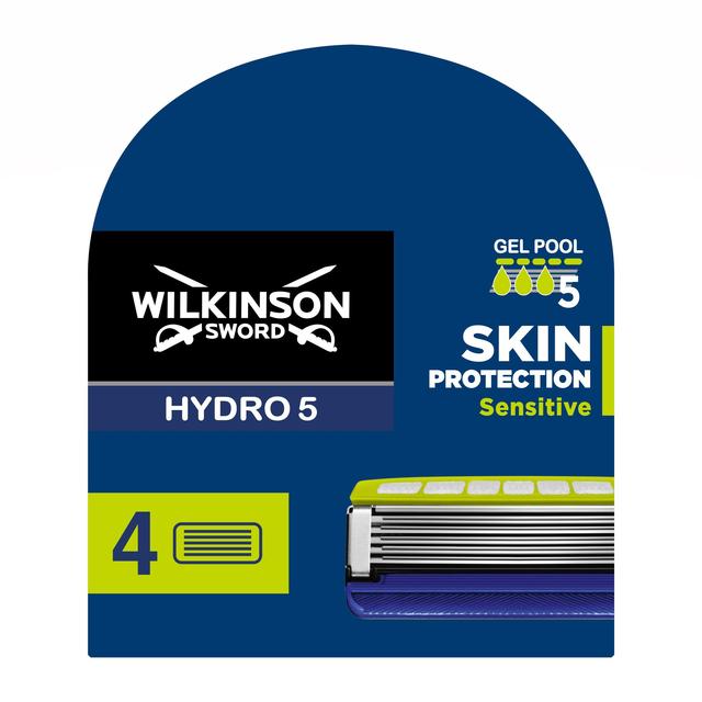 Wilkinson Sword Hydro 5 Sensitive Men’s Razor Blades, 4 Per Pack
