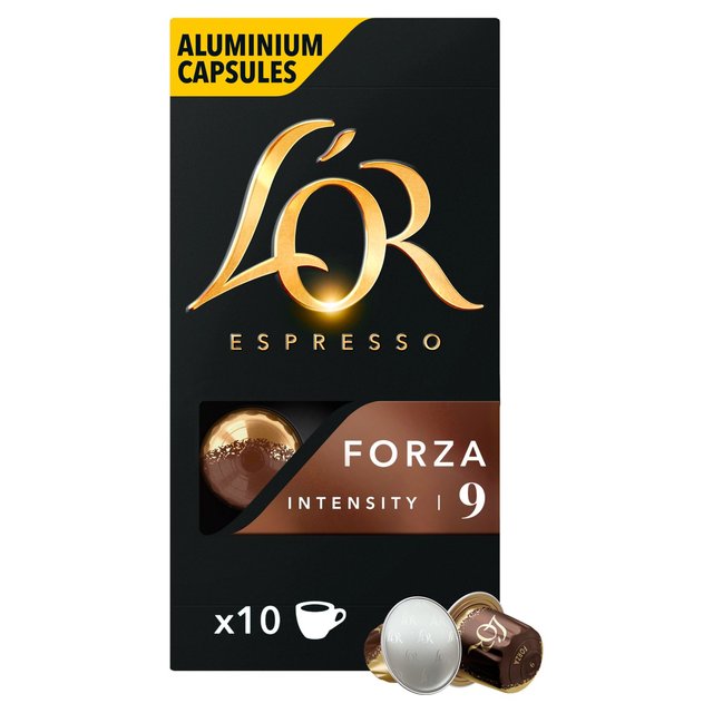 L’OR Forza Coffee Pods x10 Intensity 9, 10 Per Pack
