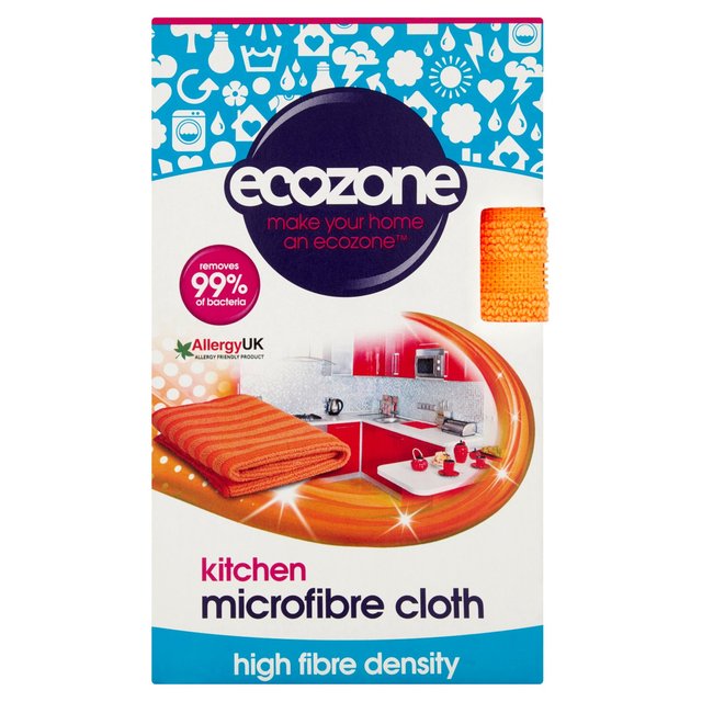 Ecozone Kitchen Microfibre Cloth, 32x32cm