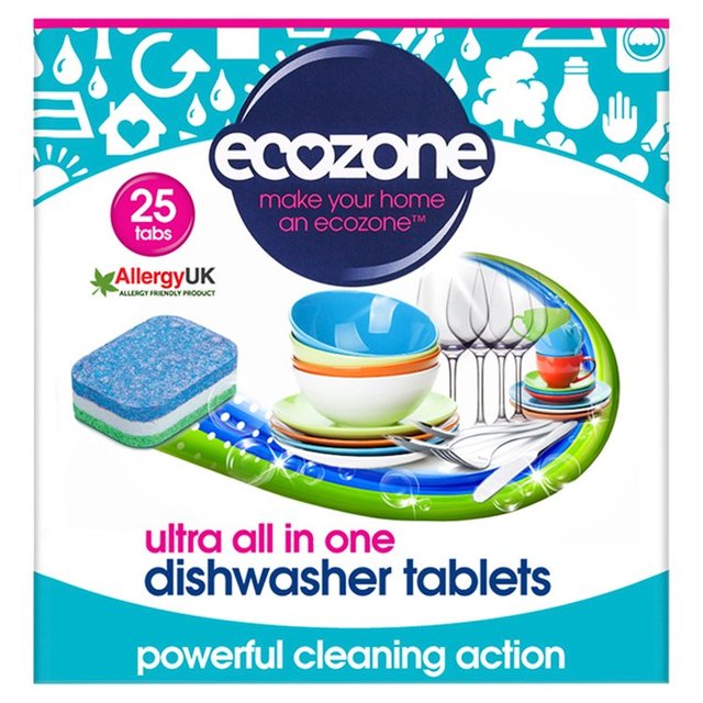 Ecozone Ultra All in One Dishwasher Tablets, 25 Per Pack