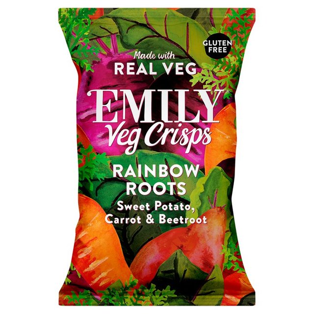 Emily Veg Crisps Rainbow Roots Sweet Potato, Carrot & Beetroot Sharing, 100g