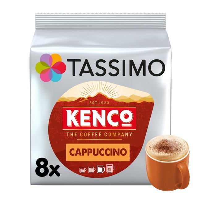 Tassimo Kenco Cappuccino Coffee Pods, 8 Per Pack
