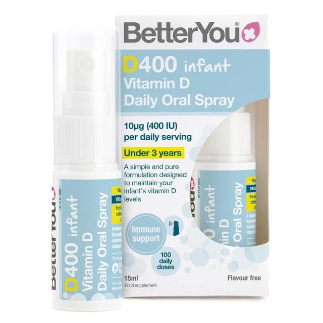 BetterYou D400 Kid’s Vitamin D Daily Oral Spray Under 3 Years, 15ml