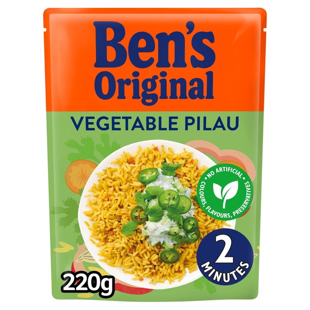 Bens Original Vegetable Pilau Microwave Rice, 220g