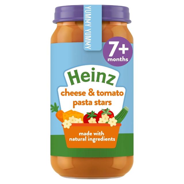 Heinz By Nature Cheese and Tomato Pasta Stars Baby Food Jar 7+ Months, 200g
