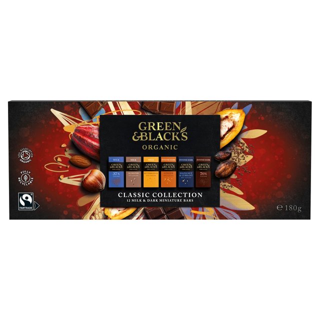 Green & Black’s Organic Classic Chocolate Collection, 12 x 15g