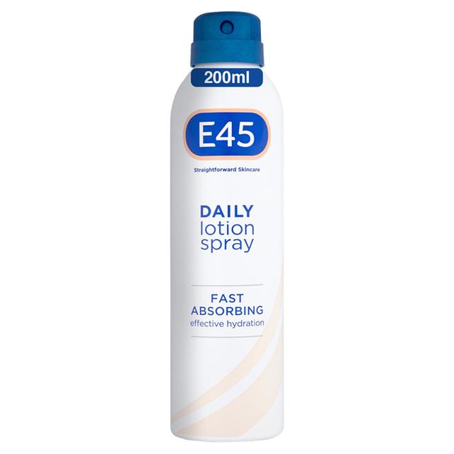 E45 Daily Lotion, Body Lotion for Very dry Skin Spray Can, 200ml
