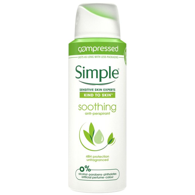 Simple Soothing Anti-perspirant Deodorant Aerosol, 125ml