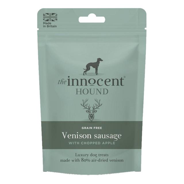 The Innocent Hound Dog Treats, Venison Sausages With Chopped Apple, 7 Per Pack