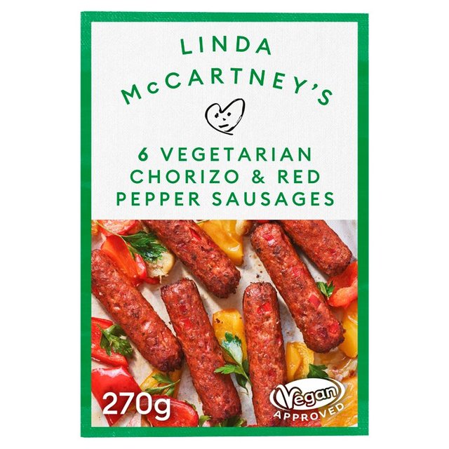 Linda McCartney Vegetarian Chorizo & Red Pepper Sausages, 270g