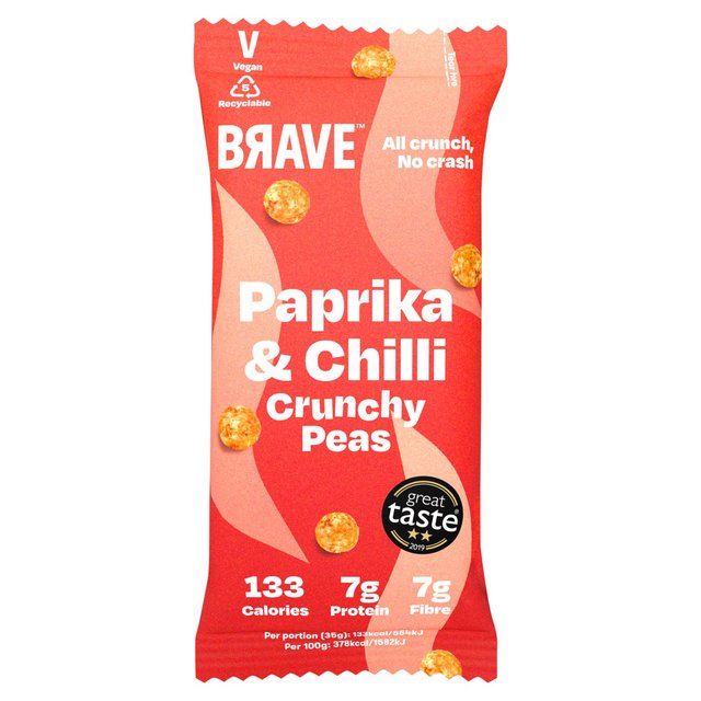 Brave Roasted Peas Paprika & Chilli, 35g