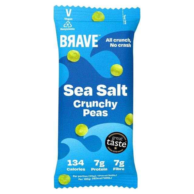 Brave Roasted Peas Sea Salt, 35g