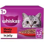 Whiskas 1+ Adult Wet Cat Food Pouches Meaty Meals in Jelly