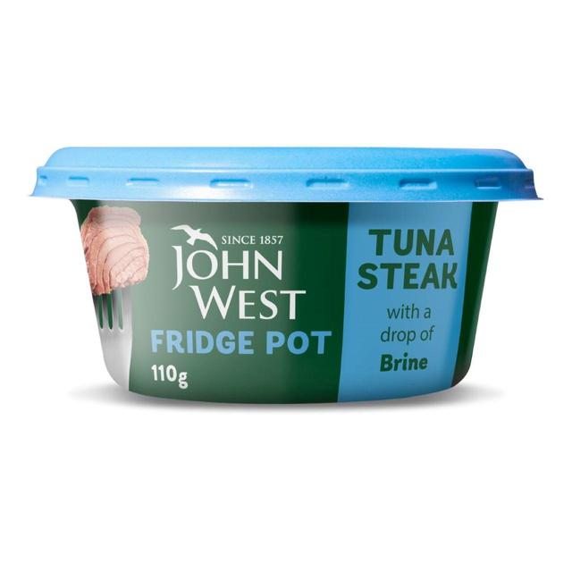 John West No Drain Fridge Pot Tuna Steak In Brine, 110g