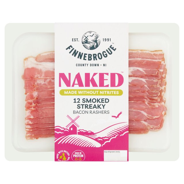 Finnebrogue Naked 12 Smoked Streaky Bacon, 200g