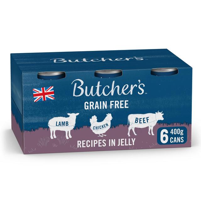 Butcher’s Recipes in Jelly Dog Food Tins, 6 x 400g