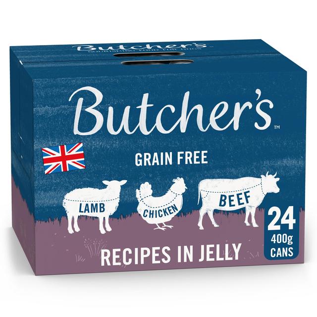 Butcher’s Recipes in Jelly Dog Food Tins, 24 x 400g