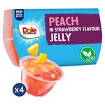 Dole Peach In Strawberry Jelly Pots Multipack