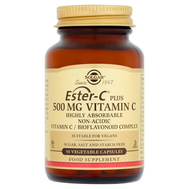 Solgar Ester-C Plus Vitamin C Vegetable Capsules 500mg, 50 per Pack