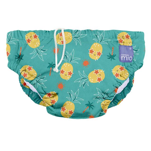 Bambino Mio 2 Years Green and Blue Mio, Reusable Swim Nappy, Pineapple Party, Extra Large, 2 Years