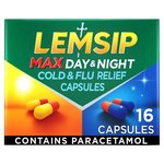 Lemsip Max Day & Night Capsules Paracetamol Cold and Flu
