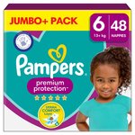 Pampers Premium Protection Nappies, Size 6 (13kg+) Jumbo+ Pack