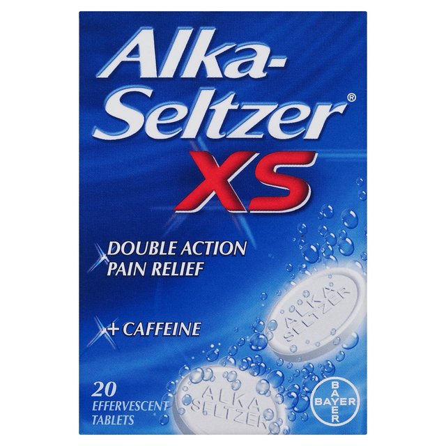 Alka Seltzer XS Extra Strong Pain Relief Effervescent Tablets, 20 Per Pack