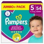 Pampers Premium Protection Nappies, Size 5 (11-16kg) Jumbo+ Pack