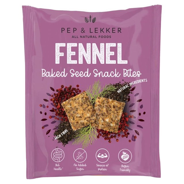 Pep & Lekker Fennel Baked Seed Prebiotic Snack Bites, 30g