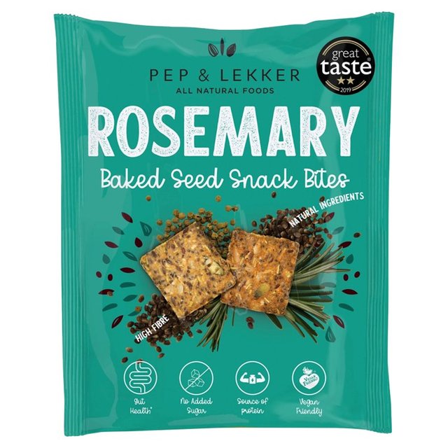 Pep & Lekker Rosemary Baked Seed Prebiotic Snack Bites, 30g