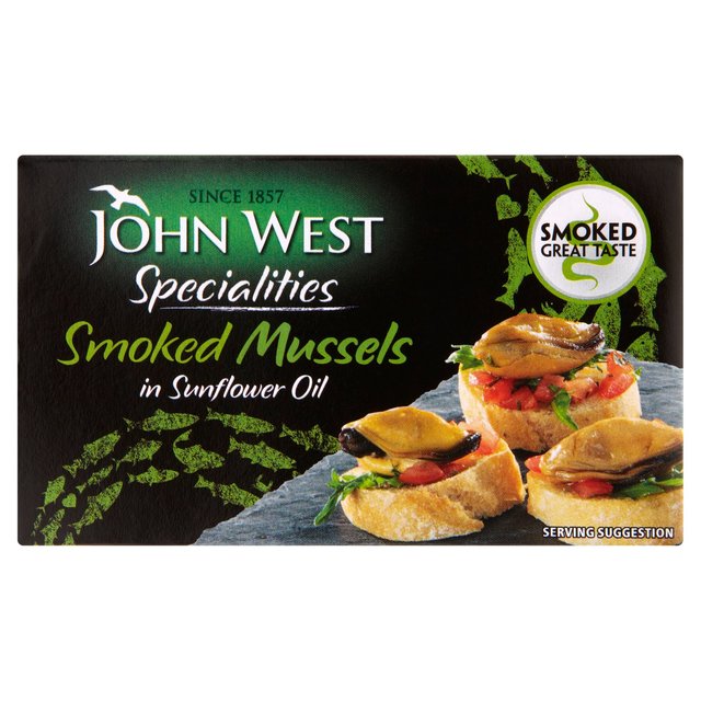 John West Smoked Mussels In Sunflower Oil, 85g