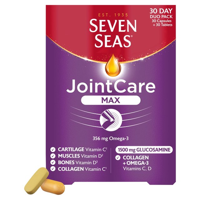 Seven Seas JointCare Max Glucosamine 1500mg 30 Day Duo Pack, 60 Per Pack