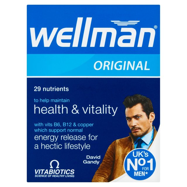 Vitabiotics Wellman Original Health & Vitality Tablets, 30 Per Pack