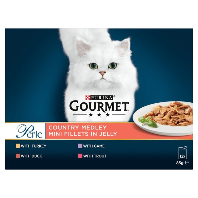 Gourmet Perle Cat Food Pouches Country Medley, 12 x 85g