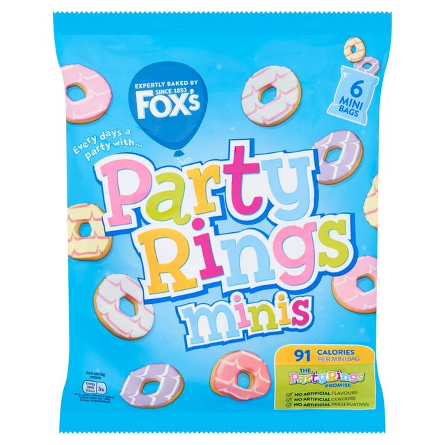 Fox’s Biscuits Party Rings Minis Multipack, 120g